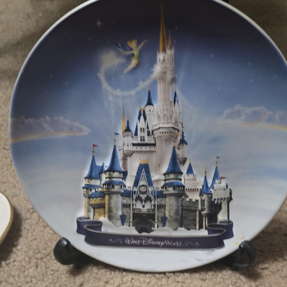 Disney Other - Disney Enchanted Castle Plate - Blue and White